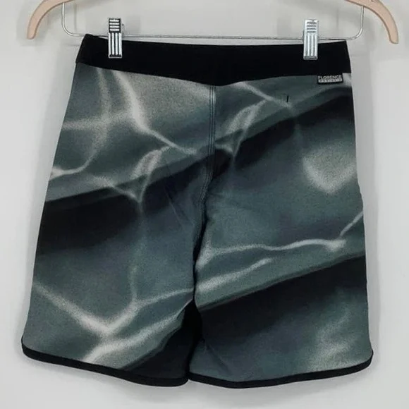 New Florence Marine X Sz 24 Shoreline Boardshort Gray Swim Shorts $75 msrp B13-1